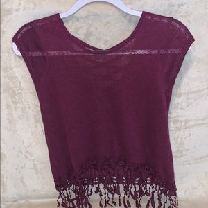 rue 21 top with crosses backing